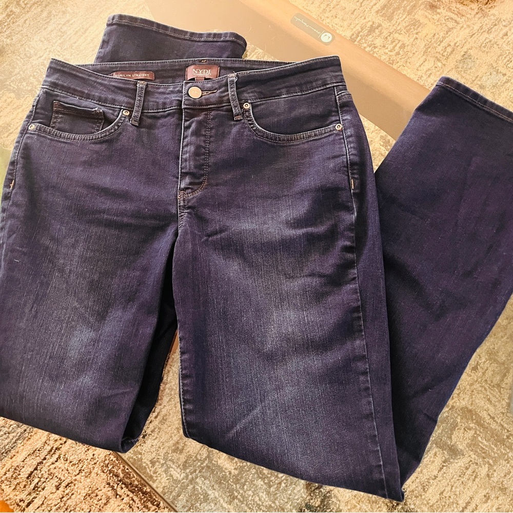 NYDJ Women's Deep Indigo Straight Leg Jeans